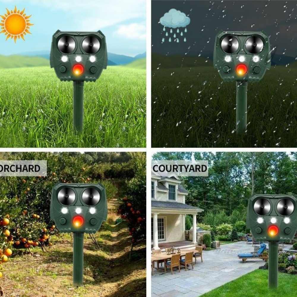 Avelena | EcoFence | Tiervertreiber – Solarbetriebene Ultraschallabwehr