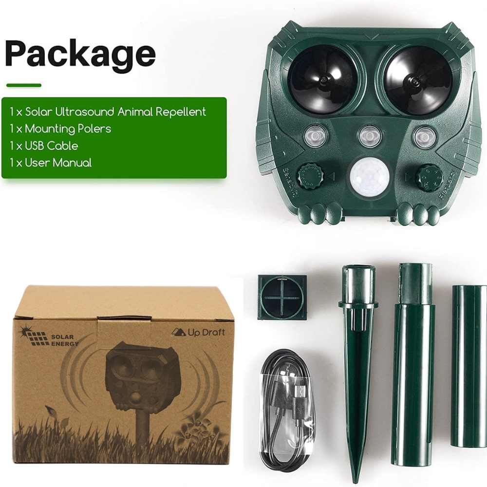 Avelena | EcoFence | Tiervertreiber – Solarbetriebene Ultraschallabwehr