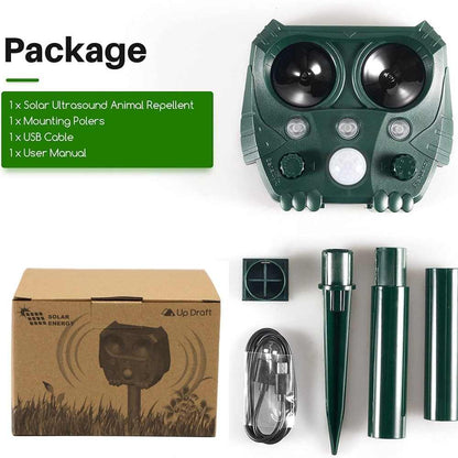 Avelena | EcoFence | Tiervertreiber – Solarbetriebene Ultraschallabwehr