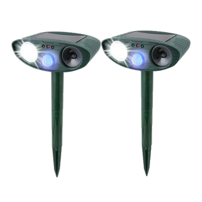 Avelena | Solar-powered ultrasonic rabbit repeller with flashing light – Effective pest control for gardens and yards