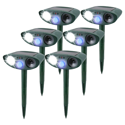 Avelena | Solar-powered ultrasonic rabbit repeller with flashing light – Effective pest control for gardens and yards