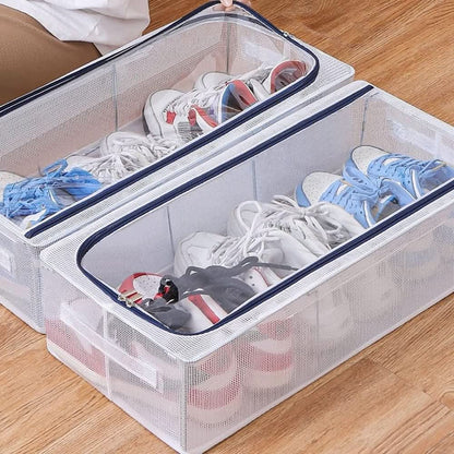 Avelena | Stapelbare Schuhbox mit Sichtfenster, Belüftung & wasserdichtem Schutz
