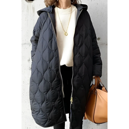 Avelena | Damen Stepp Reißverschlussjacke Lang