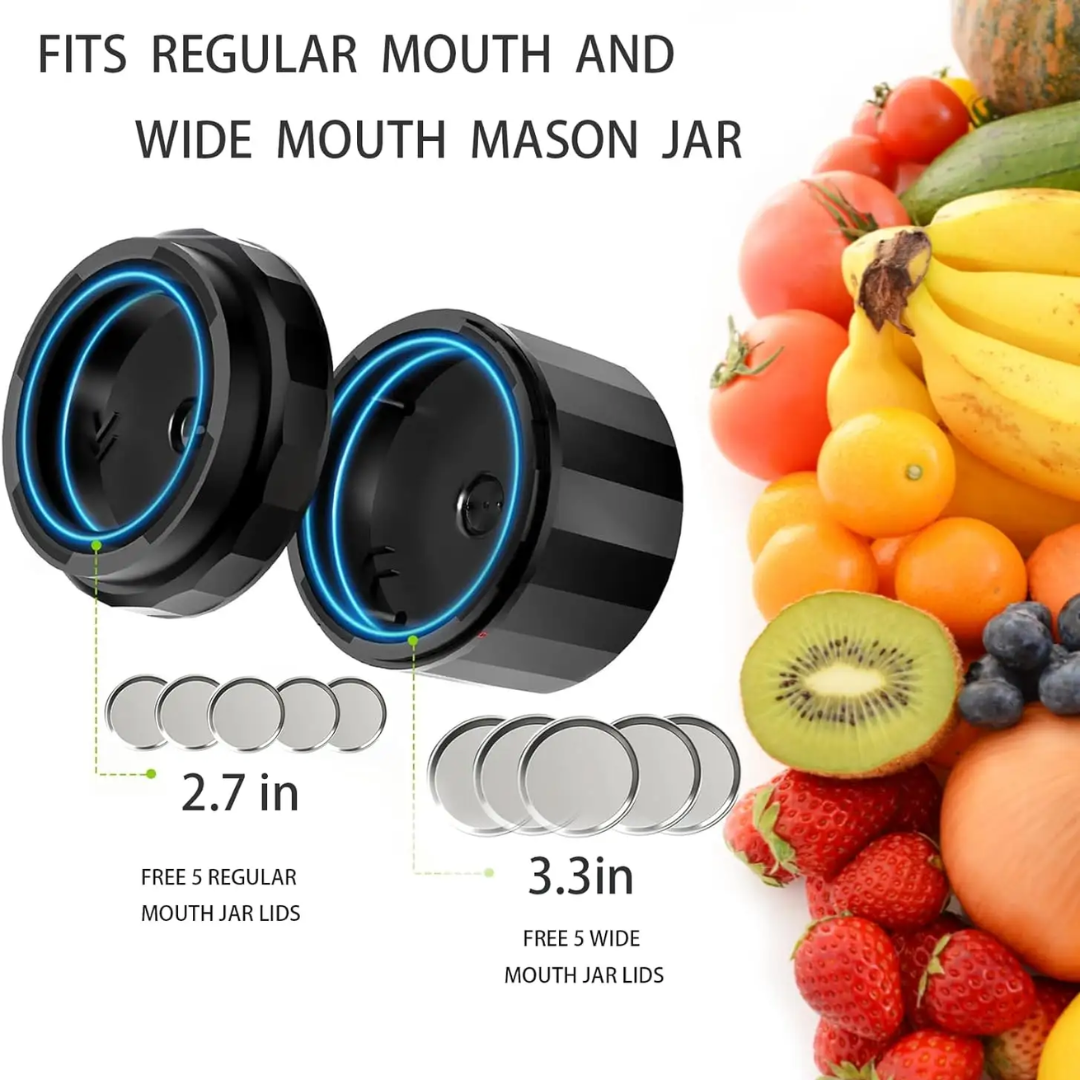 Avelena | Elektrisches Mason Jar Vakuumierer Set - Bewahre Frische Schnell!