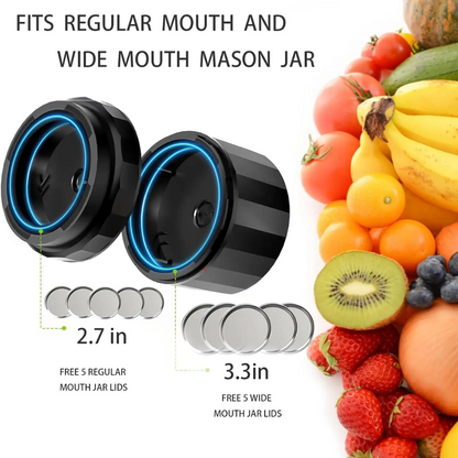 Avelena | Elektrisches Mason Jar Vakuumierer Set - Bewahre Frische Schnell!