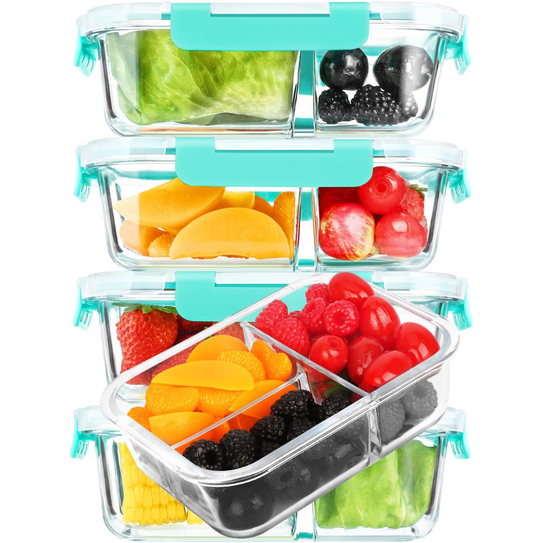 Avelena | Glas Meal Prep Container 5Er-Pack 1L
