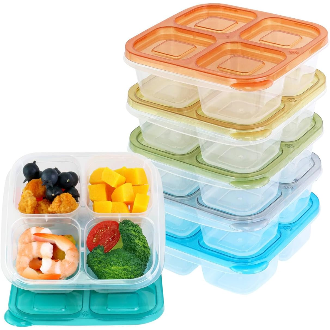 Avelena | 6Er-Pack Wiederverwendbare Bento-Box Mahlzeiten Vorbereitungsset