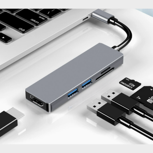Avelena | StreamPort | USB-C Hub – Kompakte 5-in-1 Lösung mit HDMI 4K