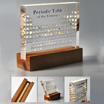 Avelena | Traurige Periodentabelle Glas Periodisches Tabellen Elemente mit Licht