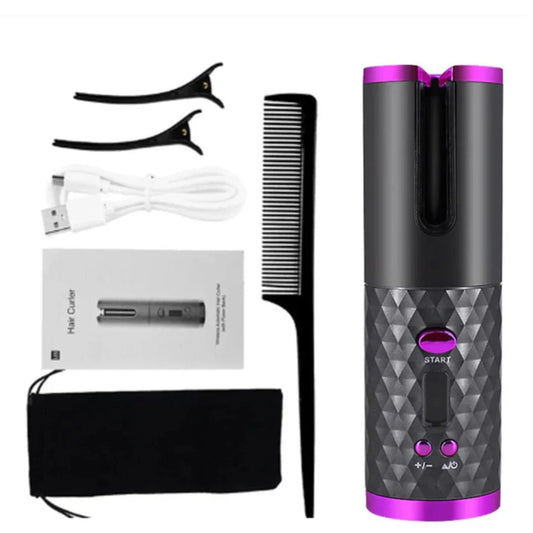 Avelena | PerfectCurl Automatischer Lockenstyler | Kabellos und Wiederaufladbar für perfekte Locken