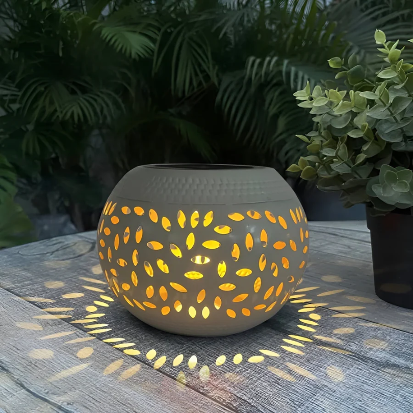Avelena | Solar Gartenlampe Stilvolle Gepunktete Beleuchtung