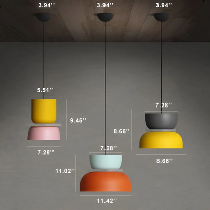Avelena | VividGlow – Bunte Macaron LED Pendelleuchte | Modern, Stilvoll & Energieeffizient