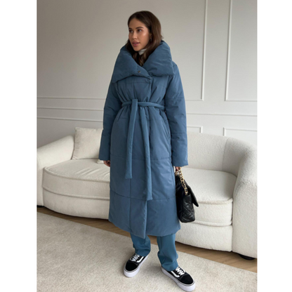 Avelena | Damen Winter Lange Mantel Knopf Daunen