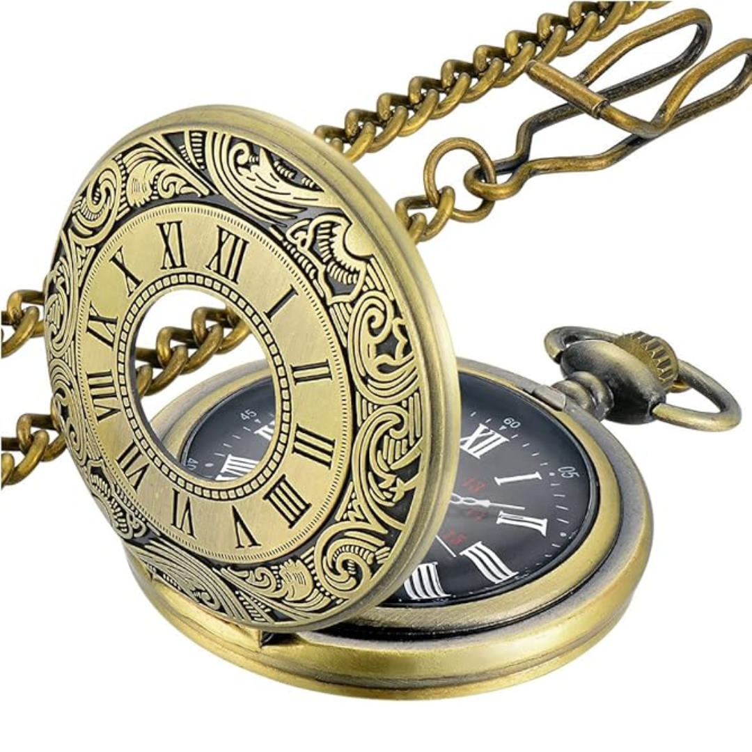 Avelena | Klassische Retro Taschenuhr für Männer
