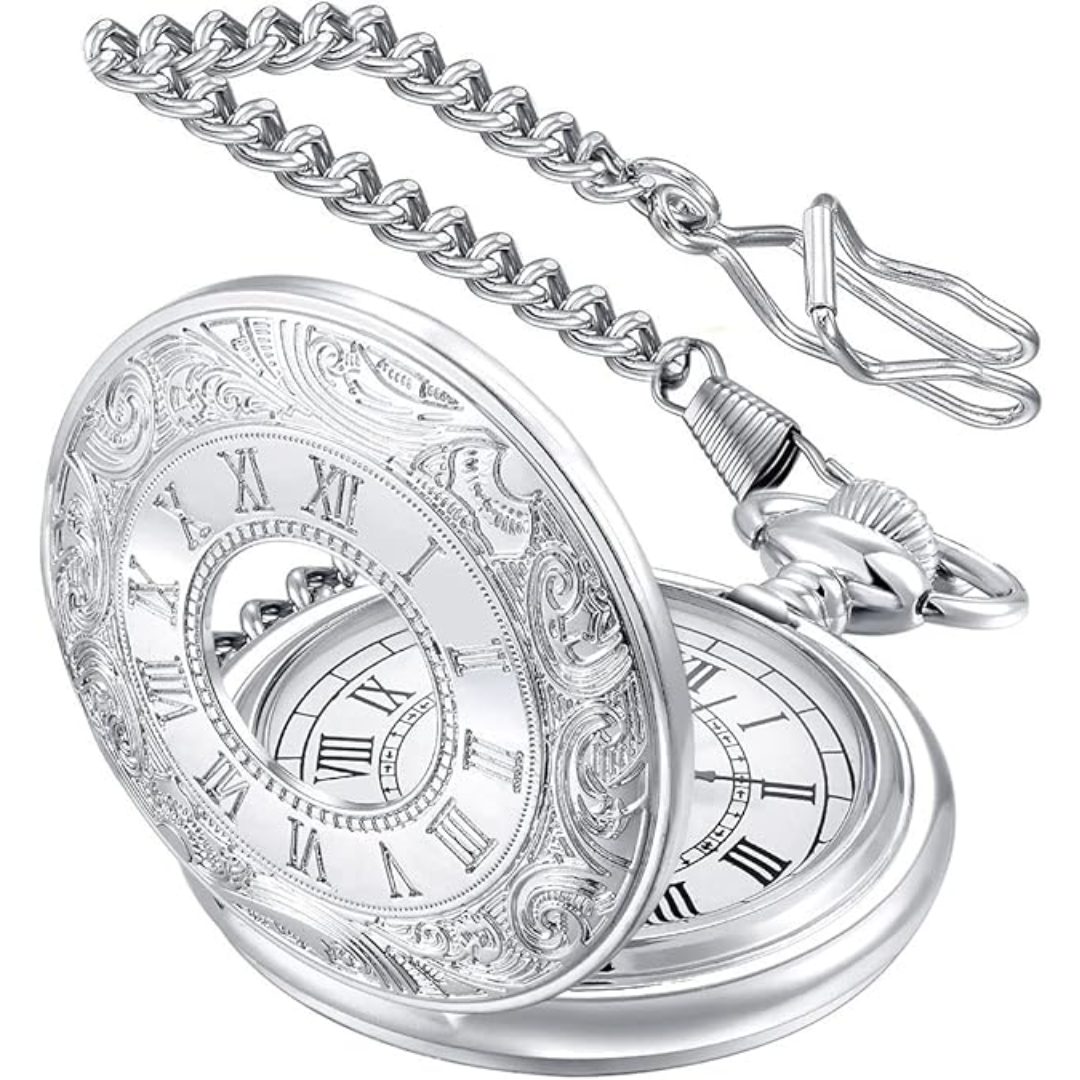 Avelena | Klassische Retro Taschenuhr für Männer