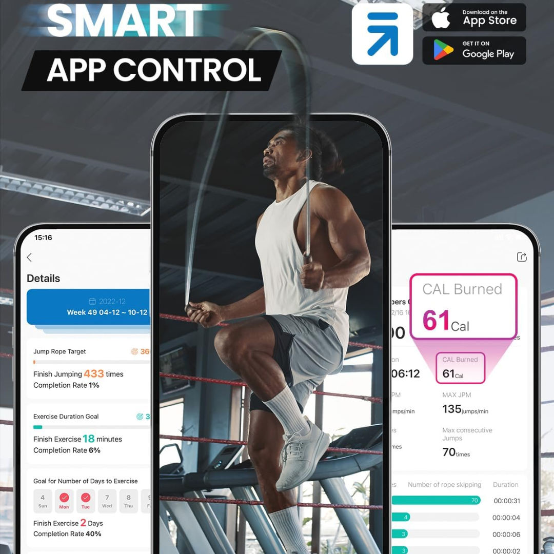 Avelena | Intelligentes Springseil mit App und Knotenlosem Design