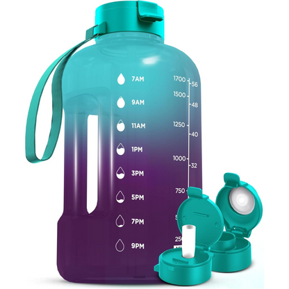 Avelena | Elegante 2L Wasserflasche mit Zeitindikator