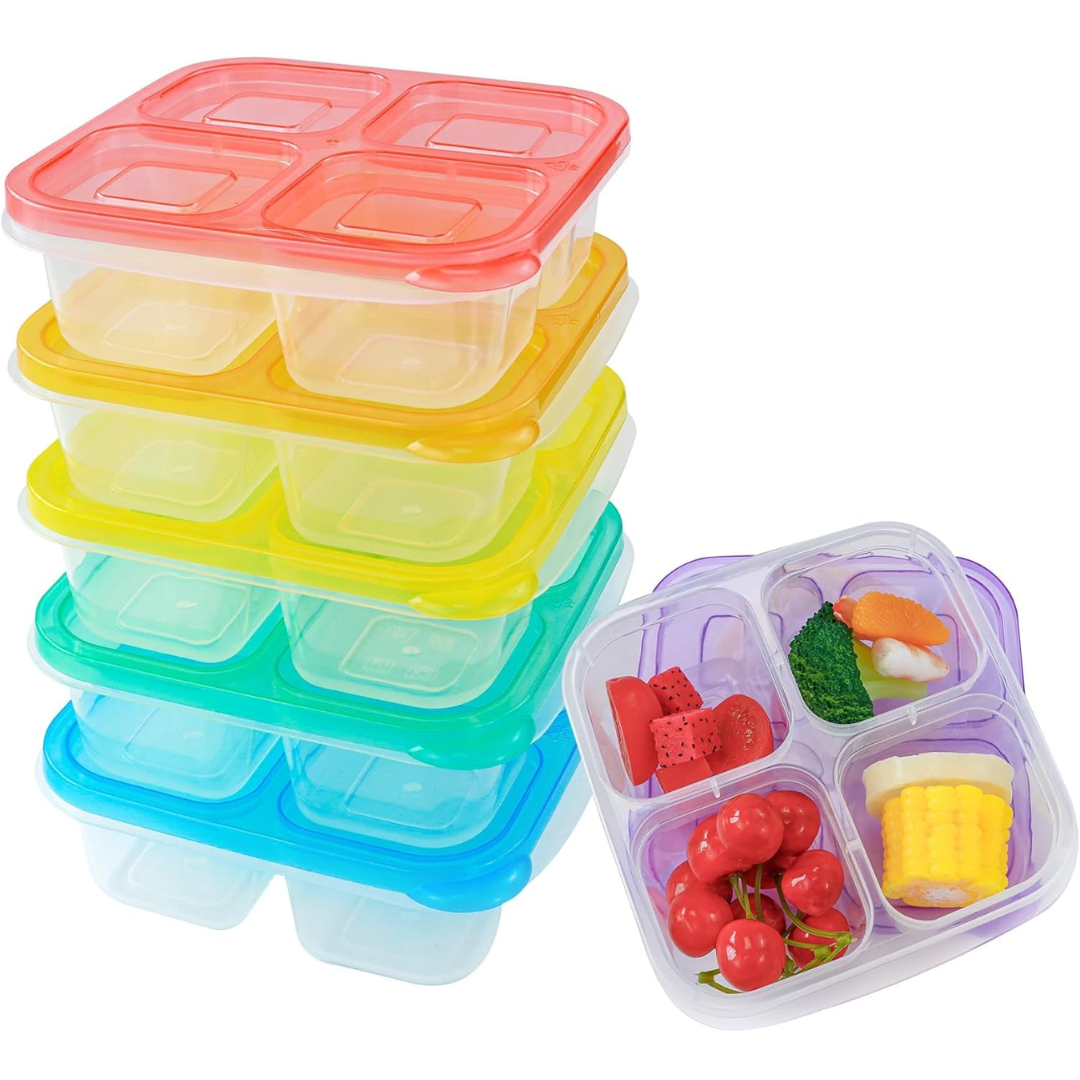 Avelena | 6Er-Pack Wiederverwendbare Bento-Box Mahlzeiten Vorbereitungsset