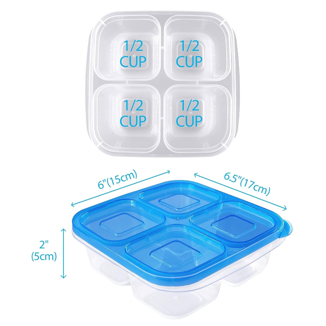 Avelena | 6Er-Pack Wiederverwendbare Bento-Box Mahlzeiten Vorbereitungsset