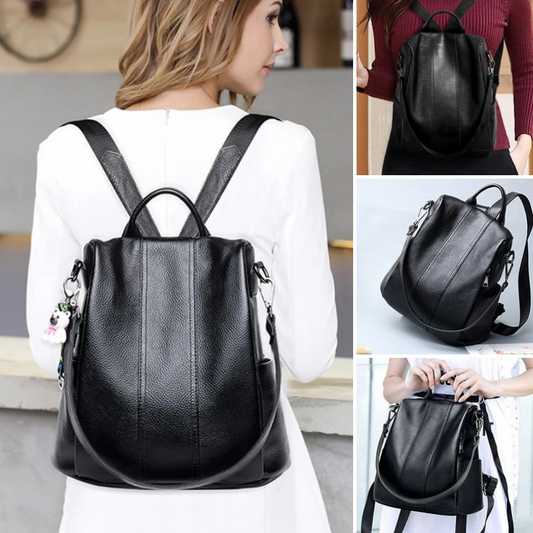Avelena | Diebstahlresistenter Leder-Rucksack