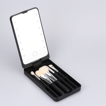 Avelena | Glowbürsten Wiederaufladbares Led-Licht Reise Make-Up Pinsel Set