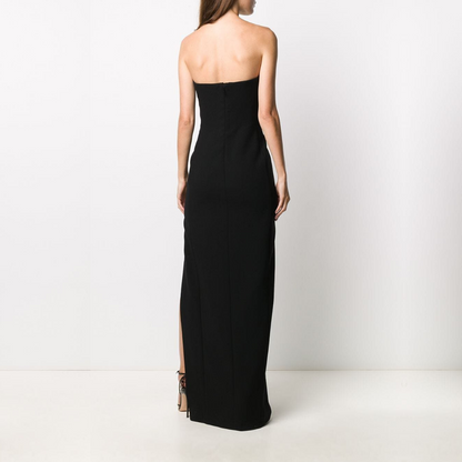 Schwarzes Signature-Maxikleid