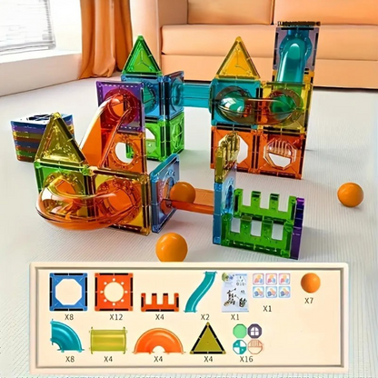 Avelena | BrightTracks – Magnetisches Bauspielzeug mit LED (69-teiliges Set)