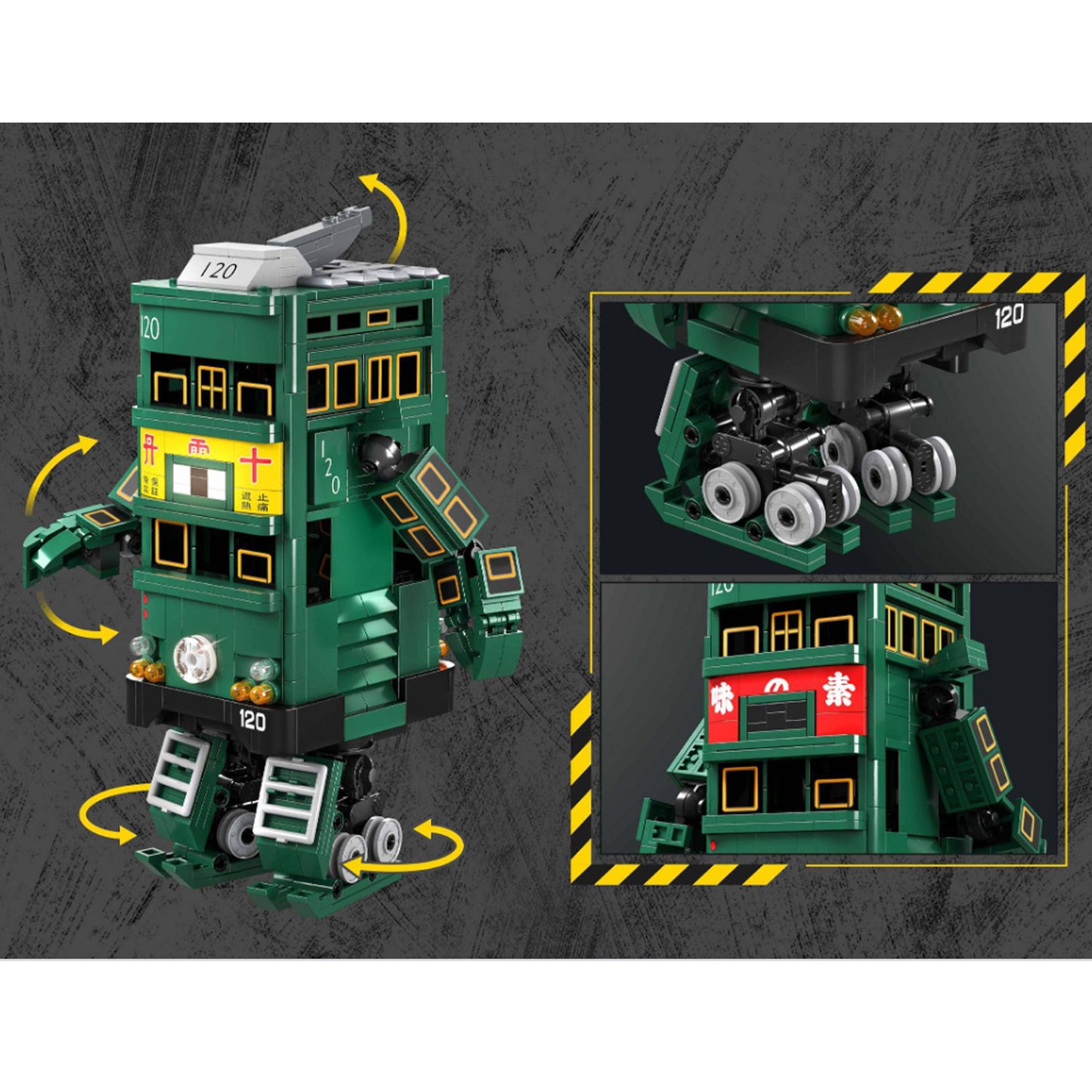 Avelena | Kalos Hong Kong Maschinen Trikk Roboter Baukasten Spielzeug 699 Teile 14+