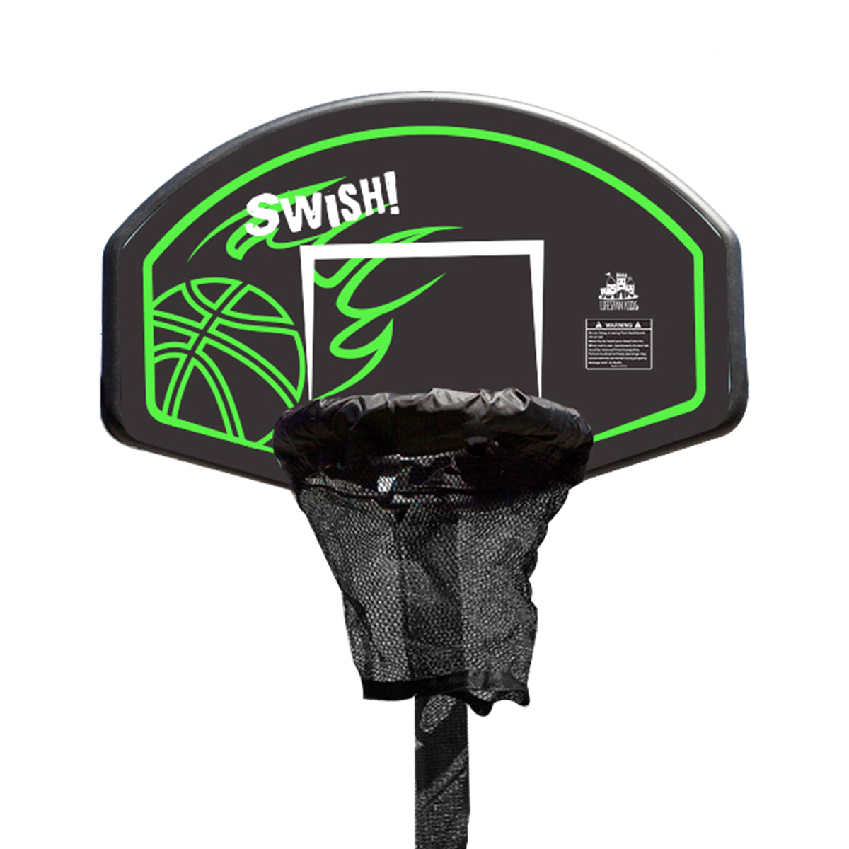 Avelena | Lebenslange Kinder Swish Trampolin Basketball Ring mit Metall Schaukel Set Adapter