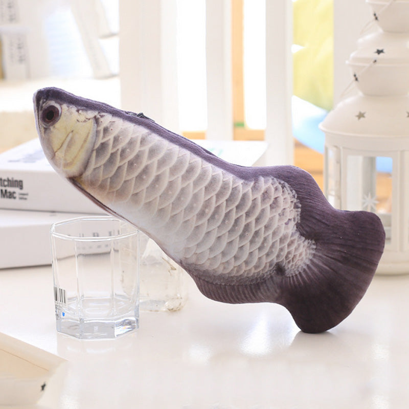 Avelena | 1Pc 3D Fisch Kreativ Katze Kätzchen Kauen Katzen Spielzeug Puppe Katzenminze Gefüllter Fisch Interaktives Kätzchen Spielzeug Gefülltes Kissen
