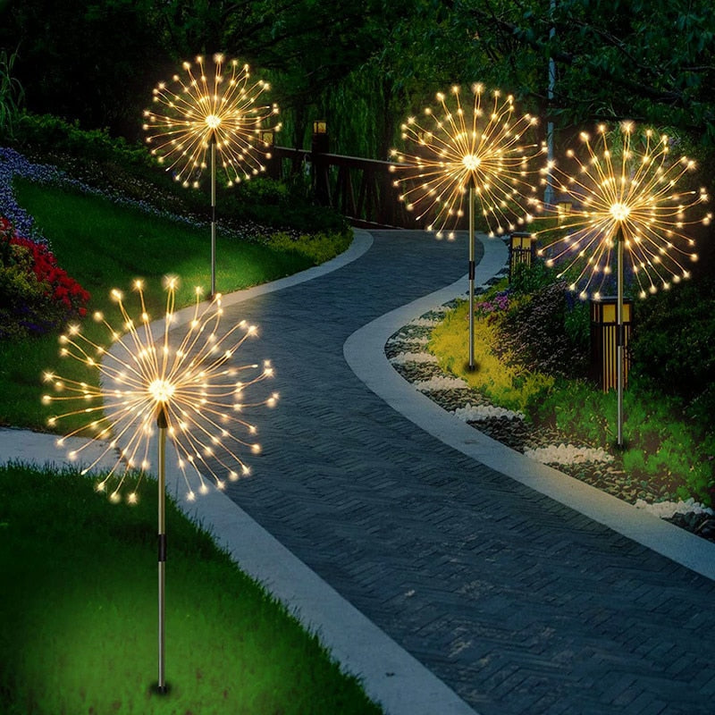Avelena | Wasserdicht Solar Garten Feuerwerk Lampe