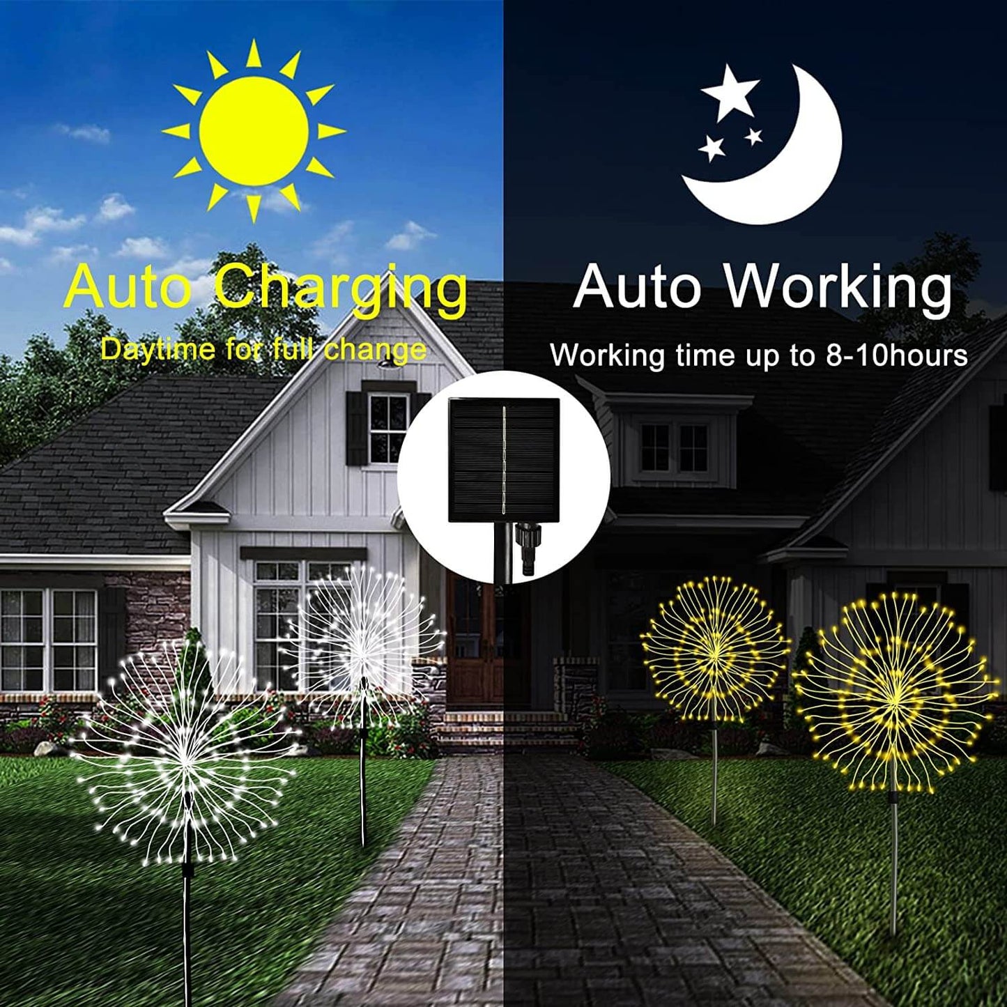Avelena | Wasserdicht Solar Garten Feuerwerk Lampe