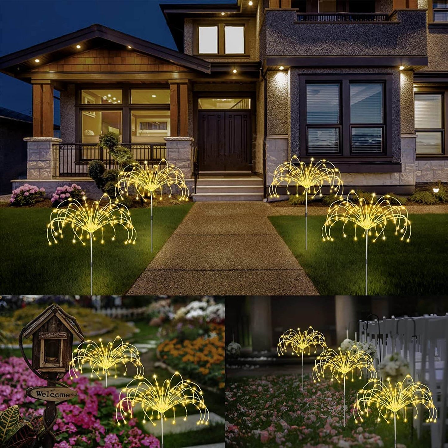 Avelena | Wasserdicht Solar Garten Feuerwerk Lampe