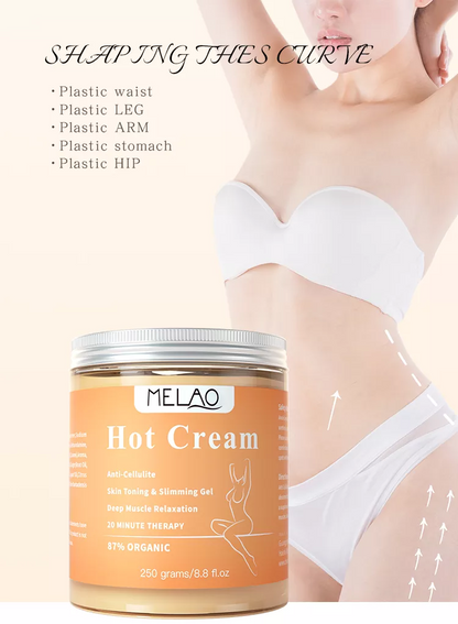 Avelena | Ultimative Formcreme – steigert die Fettverbrennung – reduziert Cellulite – 500 ml – Wanduhr