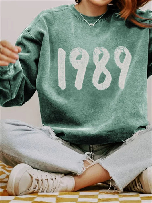 Avelena - Vintage gewaschenes Sweatshirt im Stil von 1989