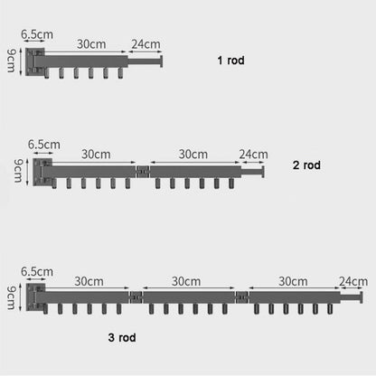 Avelena | Ausziehbarer wandmontierter Wäschetrockner – Zusammenklappbares Wäscheregal für platzsparendes Trocknen