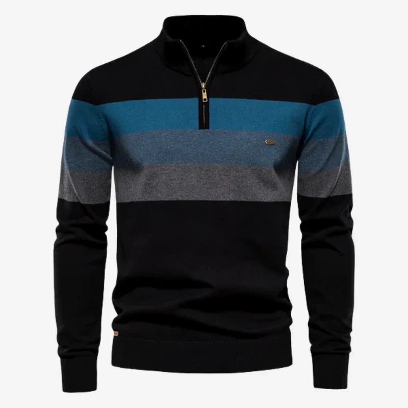 Gestreifter Retro-Pullover