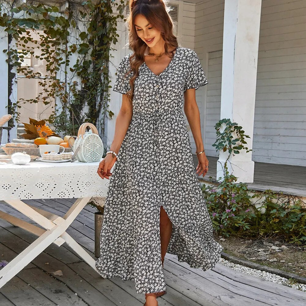 Avelena | Geblümtes Maxikleid