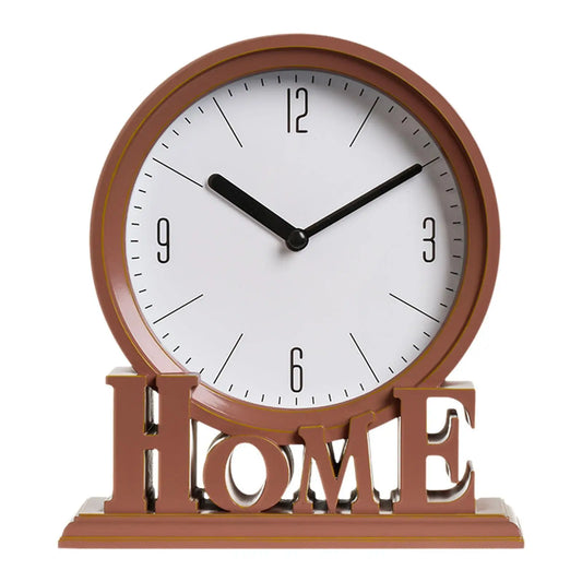 Avelena | Vintage Schreibtischuhr – Stille Uhr – Zuhause – Tischuhr – Dekorativ – 18,5 x 6 x 20,6 cm