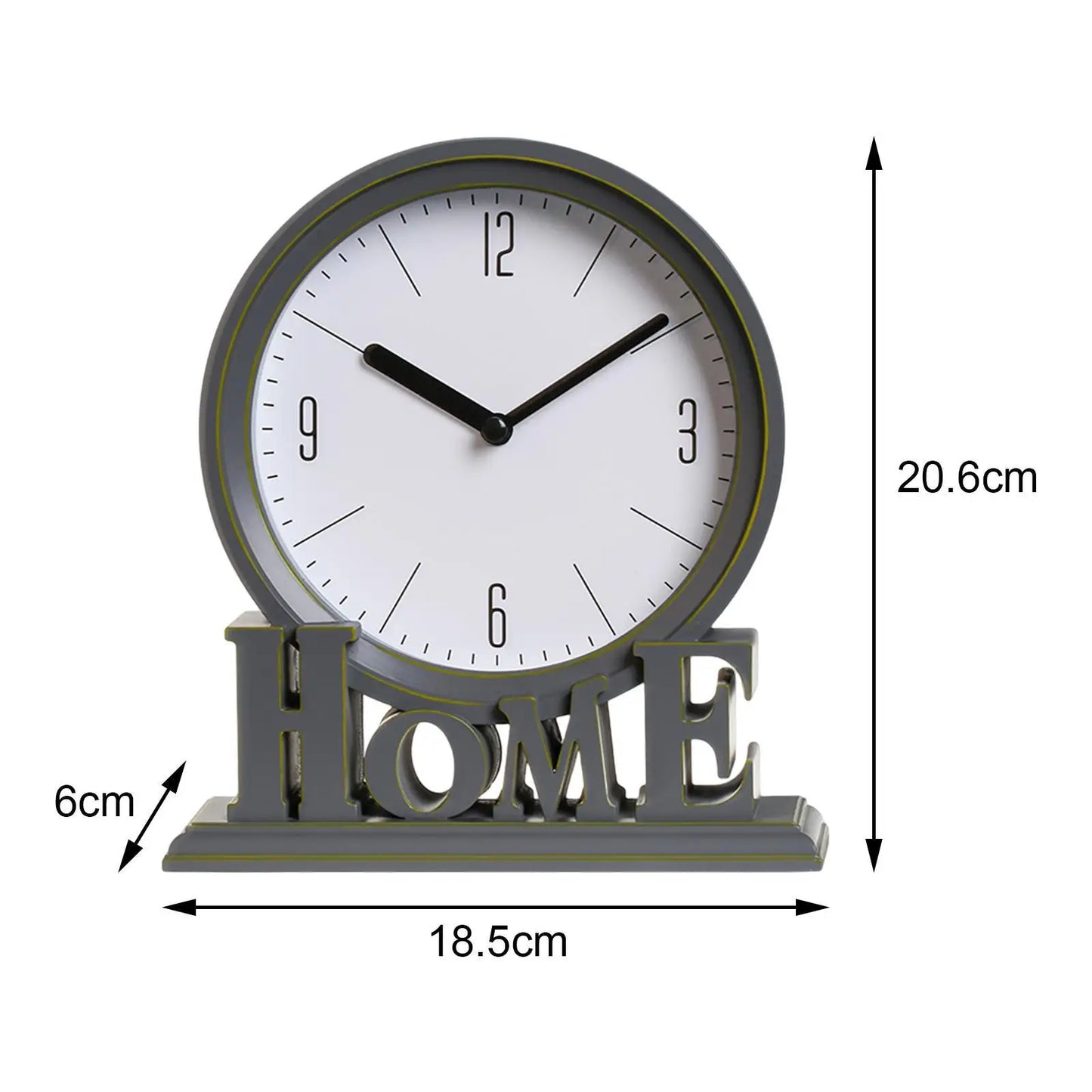 Avelena | Vintage Schreibtischuhr – Stille Uhr – Zuhause – Tischuhr – Dekorativ – 18,5 x 6 x 20,6 cm