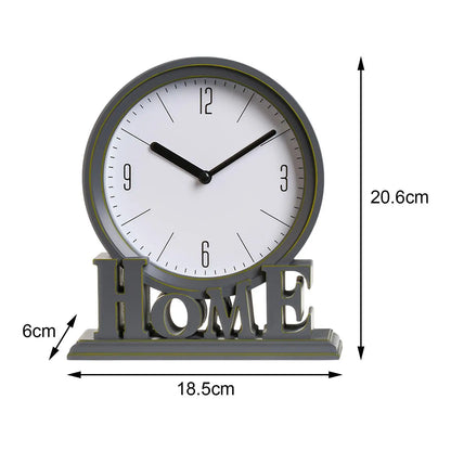 Avelena | Vintage Schreibtischuhr – Stille Uhr – Zuhause – Tischuhr – Dekorativ – 18,5 x 6 x 20,6 cm
