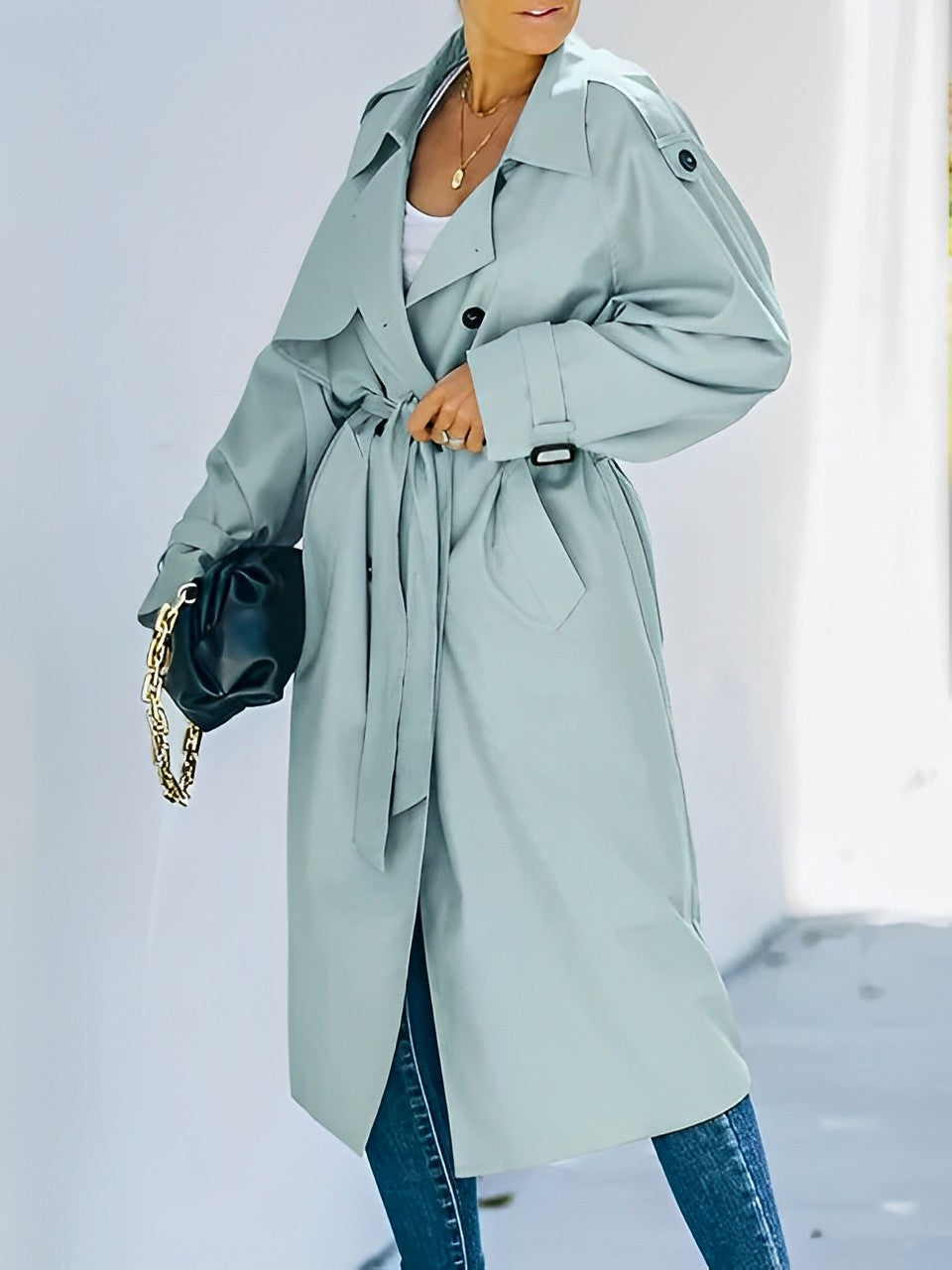 Revers Langer Trenchcoat