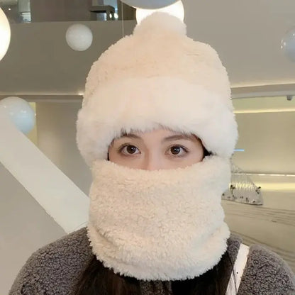 Avelena | Damen Wintermütze mit Schal | Flauschig & Winddicht | Warmes Outdoor Set