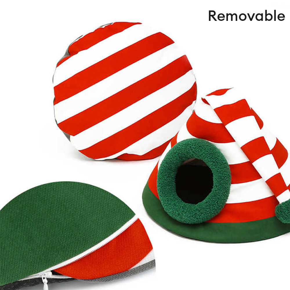 Avelena | Weiches Weihnachts Katzenbett für festliche Wohnräume