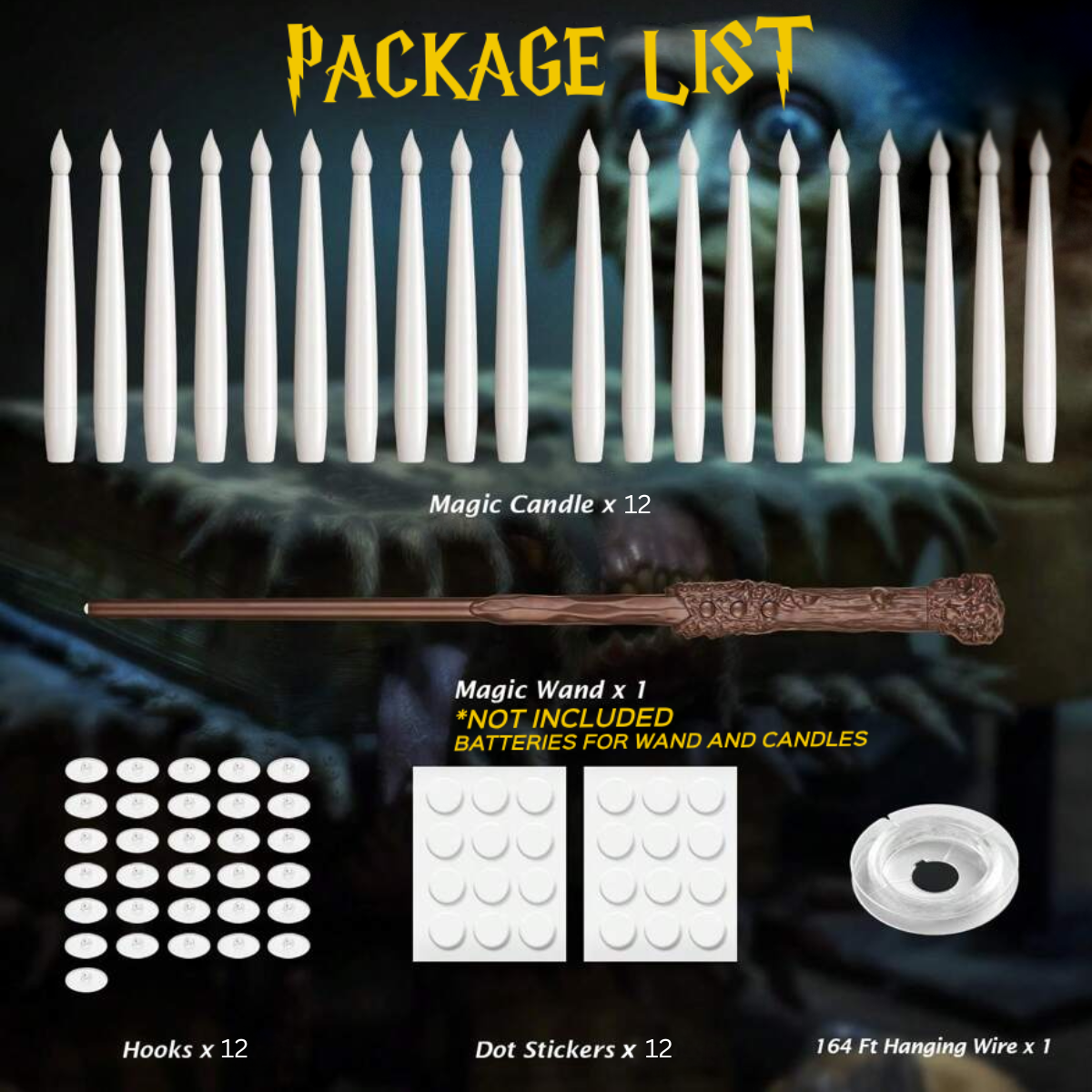 Avelena | Schwebende LED Kerzen Set | 12 Stück mit Fernbedienung & Aufhängung | Flammenlose Deko