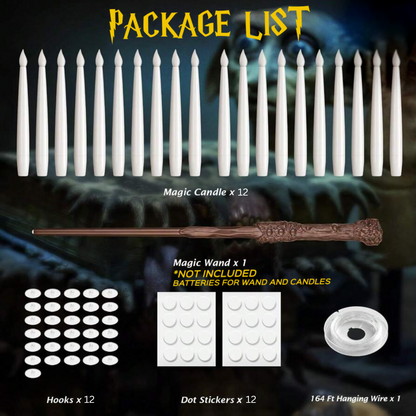 Avelena | Schwebende LED Kerzen Set | 12 Stück mit Fernbedienung & Aufhängung | Flammenlose Deko