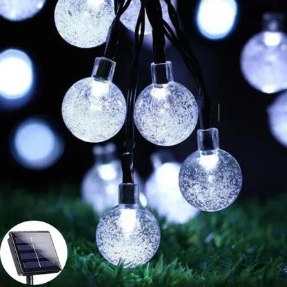 Avelena | SunShade Solar Lantern String Lights – Wetterfeste Außen-LED-Dekoration