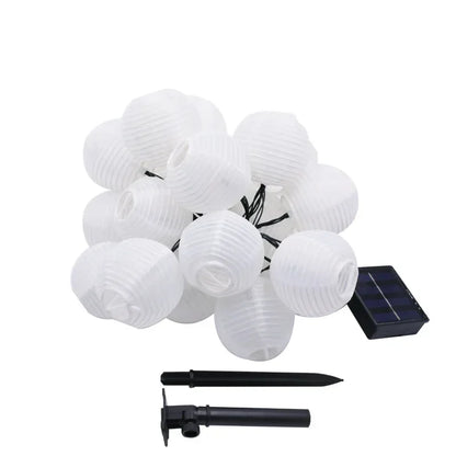 Avelena | SunShade Solar Lantern String Lights – Wetterfeste Außen-LED-Dekoration