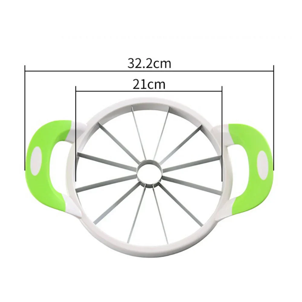 Avelena | Edelstahl Wassermelonen Schneider – 12-Scheiben Obstschneider mit rutschfesten Griffen