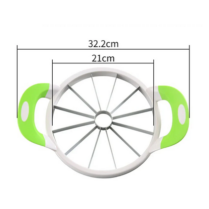 Avelena | Edelstahl Wassermelonen Schneider – 12-Scheiben Obstschneider mit rutschfesten Griffen